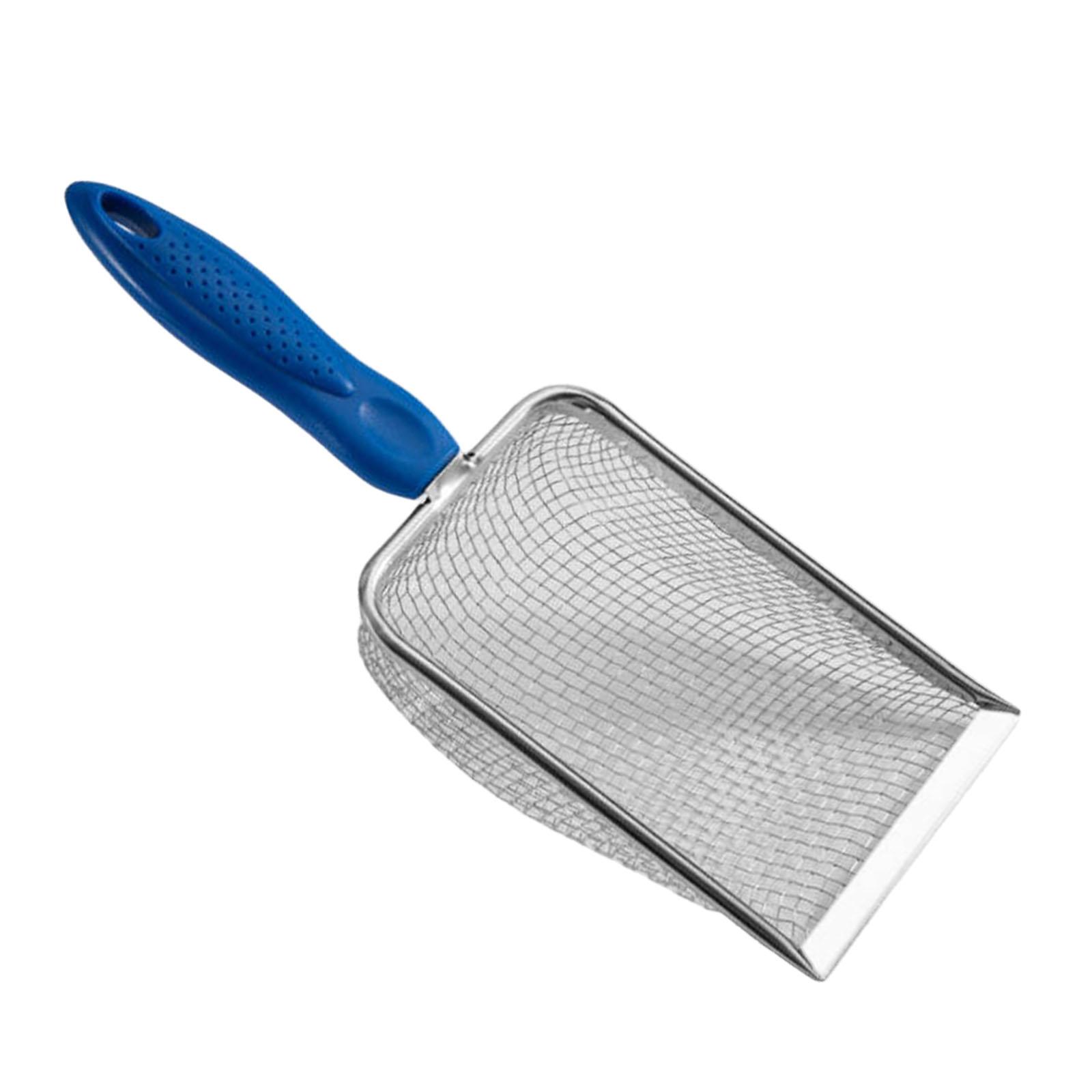 Magideal - Cuchara Para Tamizar Arena Para Gatos, Pala Para Arena Para Gatos, Portátil, Herramienta De Limpieza Para Tamizar Pala De Metal Para Gatitos De Acero Malla De 20X20Mm
