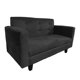 thumbnail image 2 of Sofa 2 Cuerpos Felpa Negro Ruan, 2 of 3