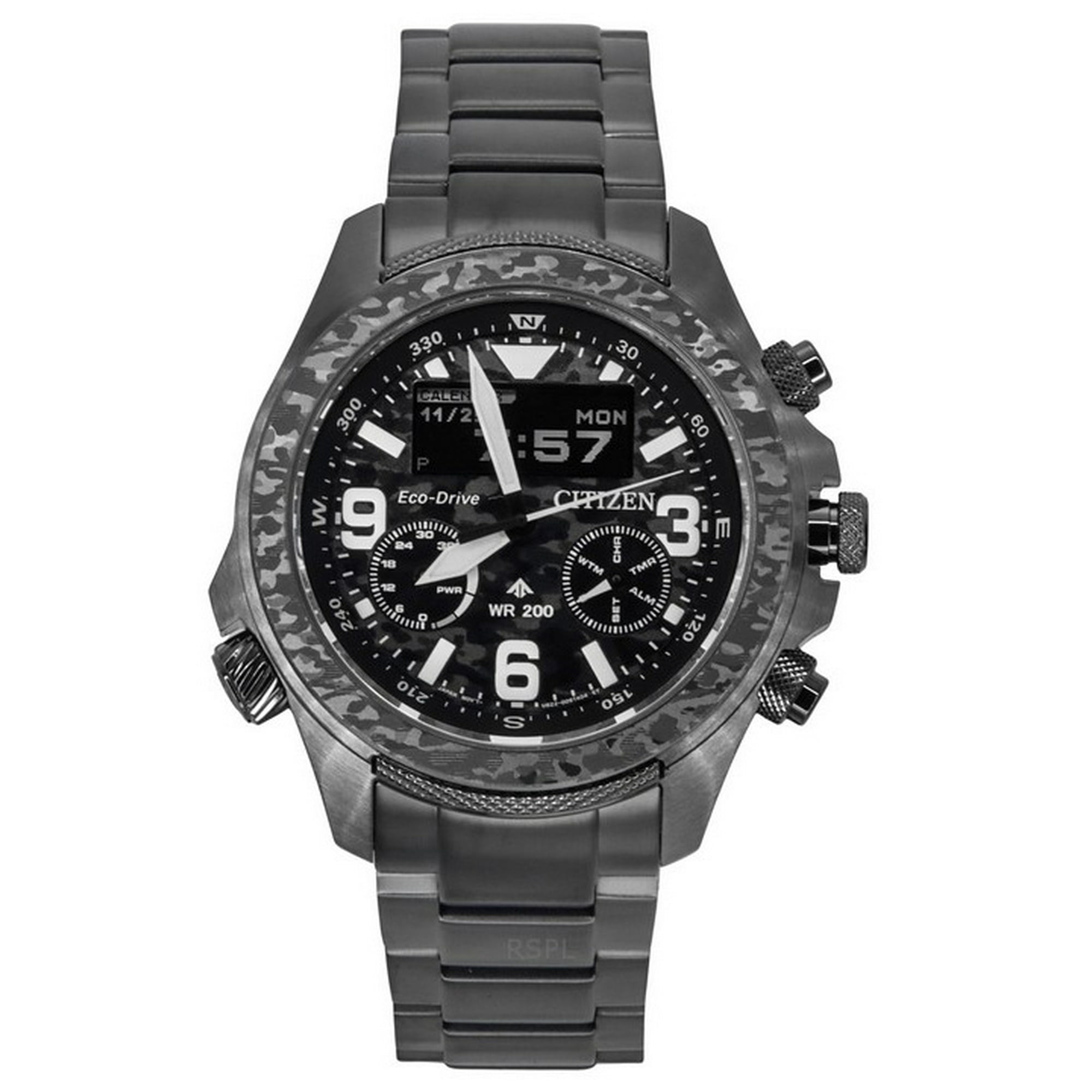 Reloj Citizen Promaster Land 35th Anniversary Chronograph Black And Grey Dial Eco-drive Jv1008-63e 200m Men's Watch