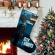 thumbnail image 1 of Luces de la Ciudad Tema: Calcetines de Navidad, fino lino blanco para colgar en escaleras y chimenea, decoración navideña para el hogar, regalo de Navidad. 45cm × 32cm, 1 of 5