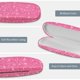 thumbnail image 5 of Funda para gafas FINTIE, carcasa dura, piel vegana rosa brillante, 5 of 8