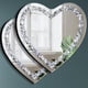 thumbnail image 1 of Espejo De Cristal Plateado Con Forma De Corazón 30 X 30 Cm Paquete De 2, 1 of 7