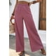 thumbnail image 1 of Saronite Pantalones Palazzo Anchos con Cintura Elástica Texturizada, Color Malva (para Mujer), 1 of 4