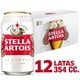 thumbnail image 1 of Cerveza Stella Artois Premium Lager Lata Pack, 12 Un 354 ml c/u, 1 of 2