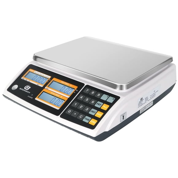 Báscula Calculadora de Precio BROMECH ATP 60 lb Acero Inoxidable