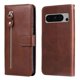 thumbnail image 3 of Funda tipo cartera para Google Pixel 8 Pro con bolsillo con cremallera y ranuras para tarjetas – Función de soporte Marrón, 3 of 6