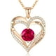 thumbnail image 1 of Collar colgante de amor de amor con piedra de nacimiento Zirconia, regalo de joyería de las mujeres para la Navidad, cumpleaños, aniversario, 1 of 4