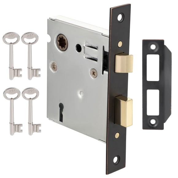 Juego De Cerradura De Embutir Para Puerta Interior Con Llaves Esqueleto