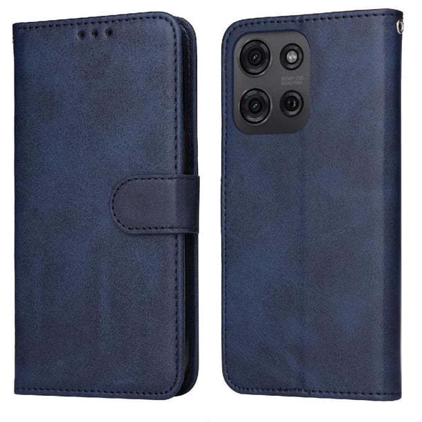Funda Billetera para Motorola Moto G75 5G con Porta Tarjetas y Soporte Ajustable Azul
