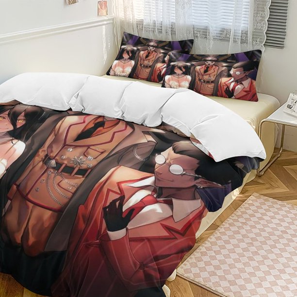 Overlord Anime Home Bed 3-piece Set Classic Japanese Anime Polyester Wash Student Dormitory Set
