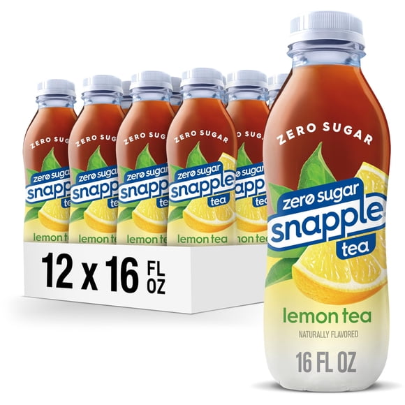 Té helado Beverage Snapple sin azúcar y limón, 473 ml, paquete de 12