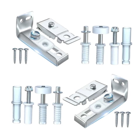 Magideal - De Reparación De Herrajes Para Puertas Plegables, De Herrajes Para Puertas De Granero, Incluye Soporte Pivotante Superior E Inferior Para Riel