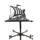 thumbnail image 4 of Metal Weather Vane Garden Stake Ornament Roof Weathervane Battleship, 4 of 5