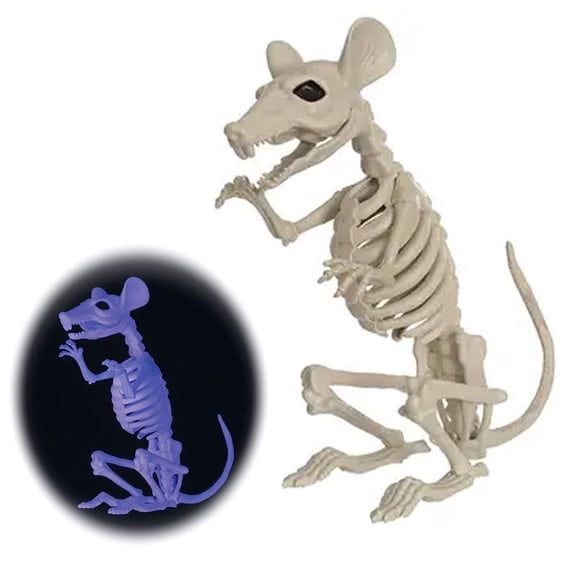 Crazy Bonez Ghostly Skeleton Rat Black Light Responsive Prop
