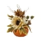 thumbnail image 3 of Adorno de flor de calabaza artificial, decoración de Acción de Gracias de otoño, accesorios de fotografía para manualidades de bricolaje, decoración Blanco champán, 3 of 5