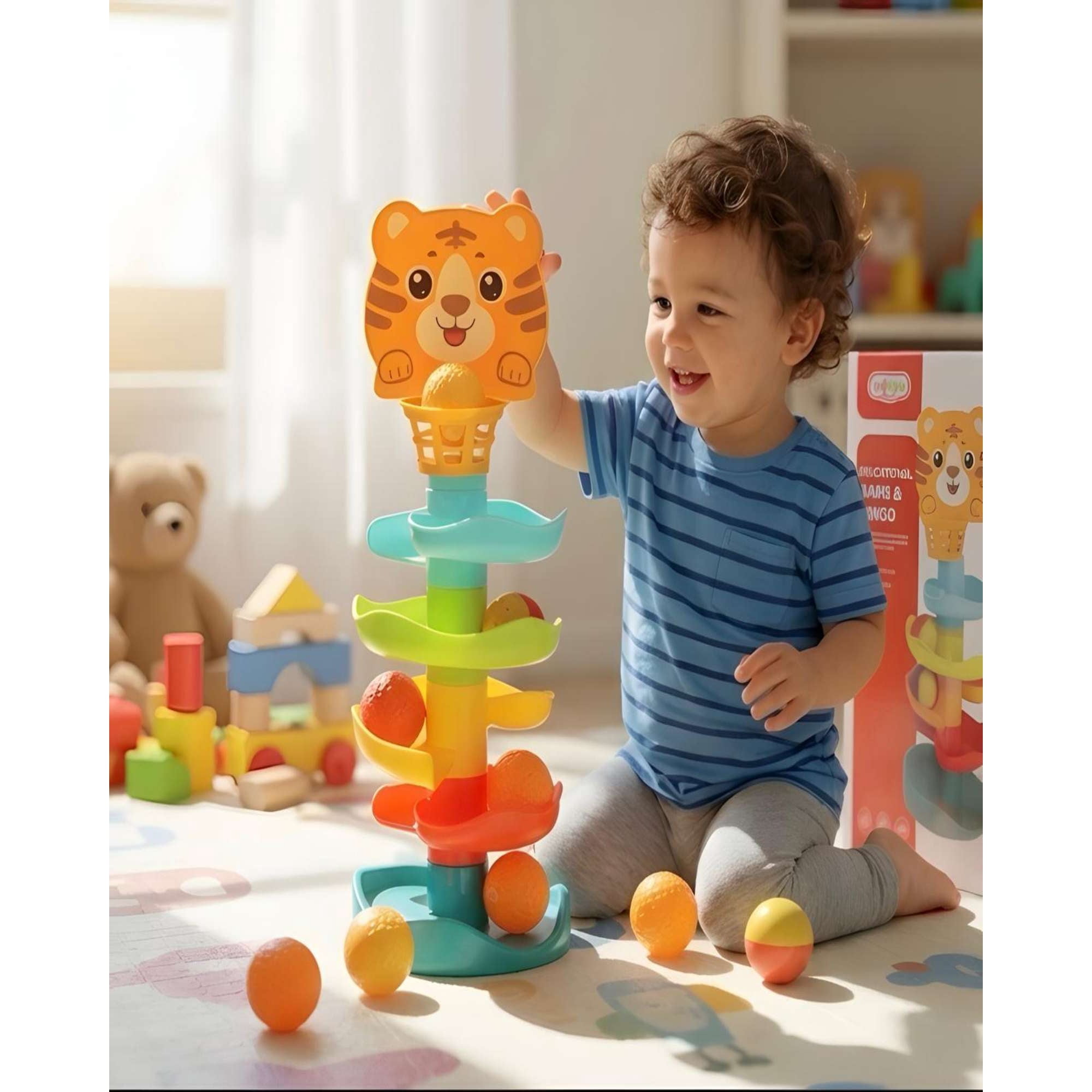 Mylhogar - Tobogán De Pelotas Estimulación Temprana Para Bebés