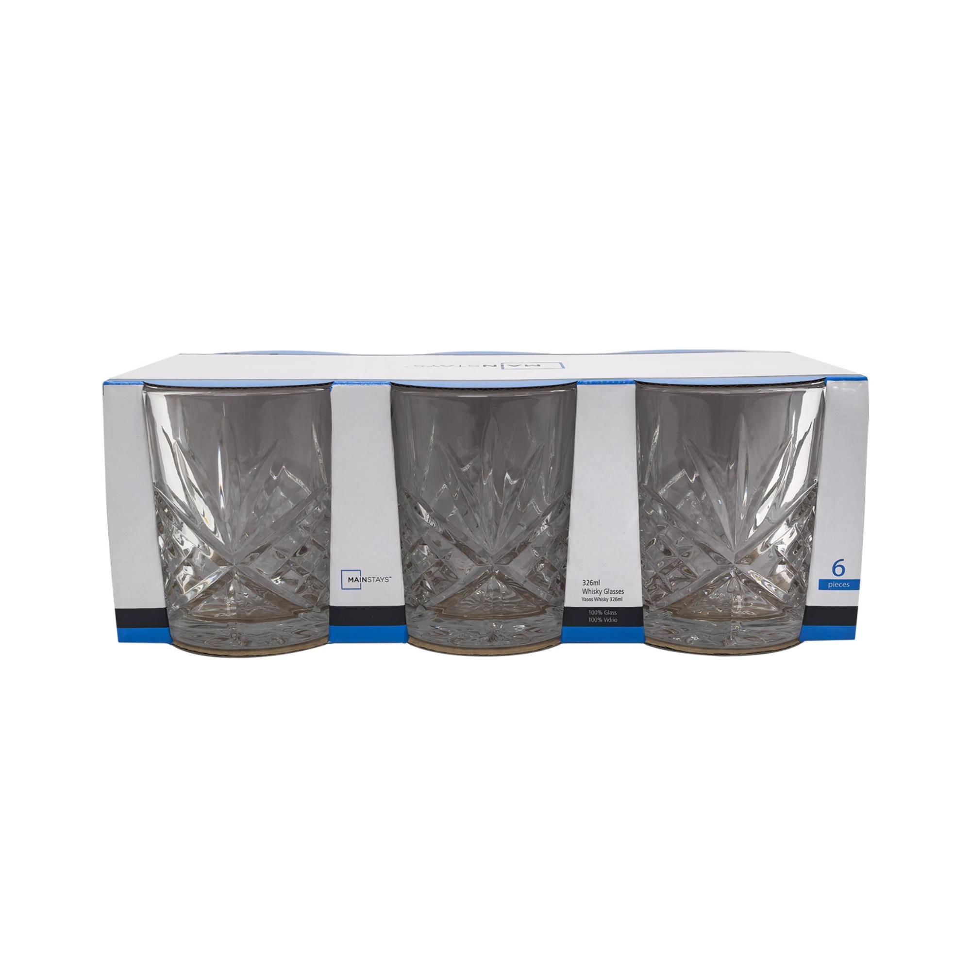 Mainstays - Vaso Whisky Bajo 326ml 6 Piezas 25ch08 Vidrio Transparente