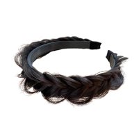 Bothyi - Diadema Trenzada Para El Cabello, Diadema Hecha A Mano Con Trenzas, Banda Para El Cabello Gruesa Para Mujer, Negro Y Marrón
