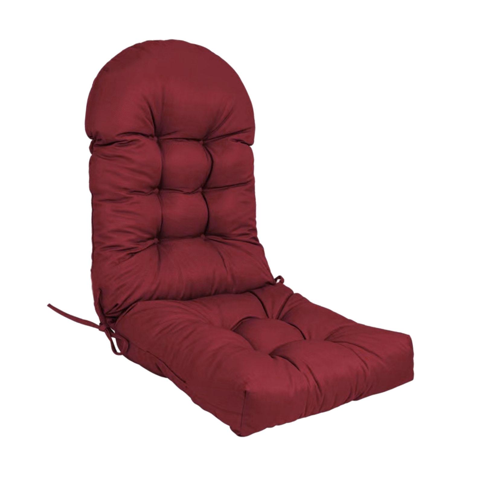 Ioensy - Cojín De Respaldo Alto Para Patio, Sólido, Para Muebles, Interior Y Exterior, Mecedora, Color Rojo