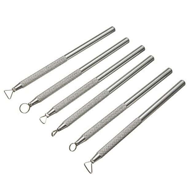 Juego de raspadores de arcilla para cerámica COMIART, 6 piezas, herramientas de escultura de alumini
