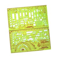 Magideal - 2X Regla Para Dibujar Accidentes De Tráfico Proyecto De Símbolos De Accidentes Regla De Medición Profesional Regla Para Dibujar Vehículos Manualidades