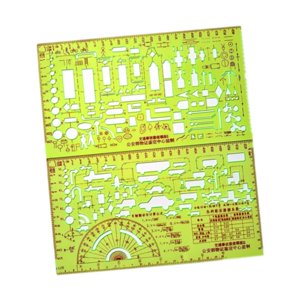 Magideal - 2X Regla Para Dibujar Accidentes De Tráfico Proyecto De Símbolos De Accidentes Regla De Medición Profesional Regla Para Dibujar Vehículos Manualidades