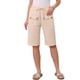 thumbnail image 1 of Pantalones cortos casuales para mujeres, cintura elástica, cordón, longitud de rodilla, pantalones cortos cómodos de verano con bolsillos S albaricoque, 1 of 6