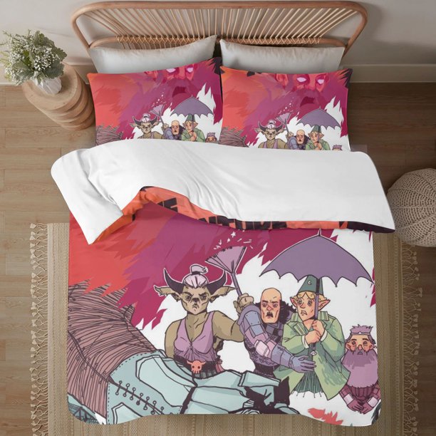 The Adventure Zone 3-Piece Bedding Set For Kids Boys Girls Adult Cartoon Warm Cute Fashion Holiday Present Gift Bed Sheets