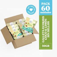 Ecovida S.A - Galleta Ecokids Sin Sellos Coco & Limón 30Gr - Caja 60 Und