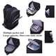 thumbnail image 5 of Mochila enrollable VIDOSCLA, equipaje de mano negra para niños y niños, 5 of 7