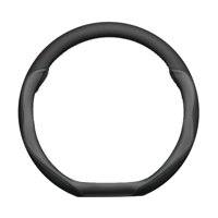 Magideal - Funda Para Volante De Automóvil Fácil De Instalar Accesorios Para Automóviles, 15 Pulgadas, Resistente Al Desgaste, Cuero De Pu Cálido En Invierno Y , Negro