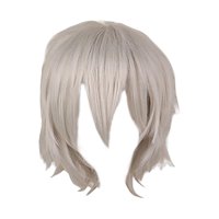 Magideal - Peluca Corta De Cosplay, Anime Resistente Al Calor Unisex Moda Básica En Capas Spiky Peluca Para Disfraz De Halloween Hombres Cosplayer Mascu , Blanco