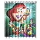 thumbnail image 1 of Cortina de ducha con personajes de La Sirenita Ariel, juego de cortina de baño con ganchos, tamaño 66 x 72 pulgadas, 1 of 3