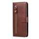 thumbnail image 2 of Funda tipo cartera para Samsung Galaxy S25 Edge con bolsillo con cremallera y ranuras para tarjetas – Función de soporte Marrón, 2 of 5