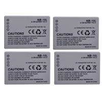 Genérico - 4 Baterías Nb-10L Canon Alternativa