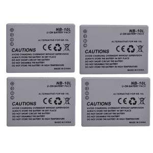 Genérico - 4 Baterías Nb-10L Canon Alternativa