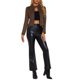 thumbnail image 2 of INSPIRE CHIC Chaqueta de Mujer de Imitación de Ante con Cremallera, Corta, Estilo Biker Moto para Looks Casuales y Elegantes L Marrón Oscuro, 2 of 6