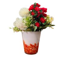 Homeessentials - Florero De Vidrio Fabricado En Polonia 16 Cm Rojo