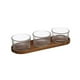 thumbnail image 1 of Set Aperitivo 4 Pza Vidrio y Base de Madera Secret de Gourmet, 1 of 3