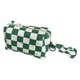 thumbnail image 1 of Neceser De Lona Organizador Estuche De Almacenamiento Con Asa Correa Cosmético Bolsa Verde Blanco A Cuadros, 1 of 5