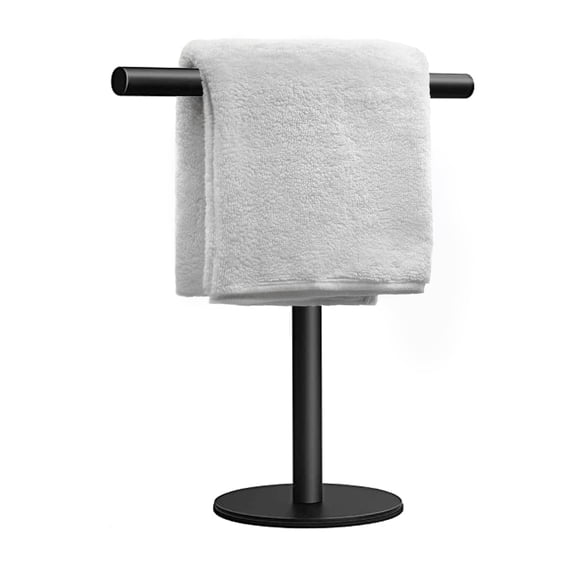 Soporte para toalla de mano ZGELIN negro mate en forma de T