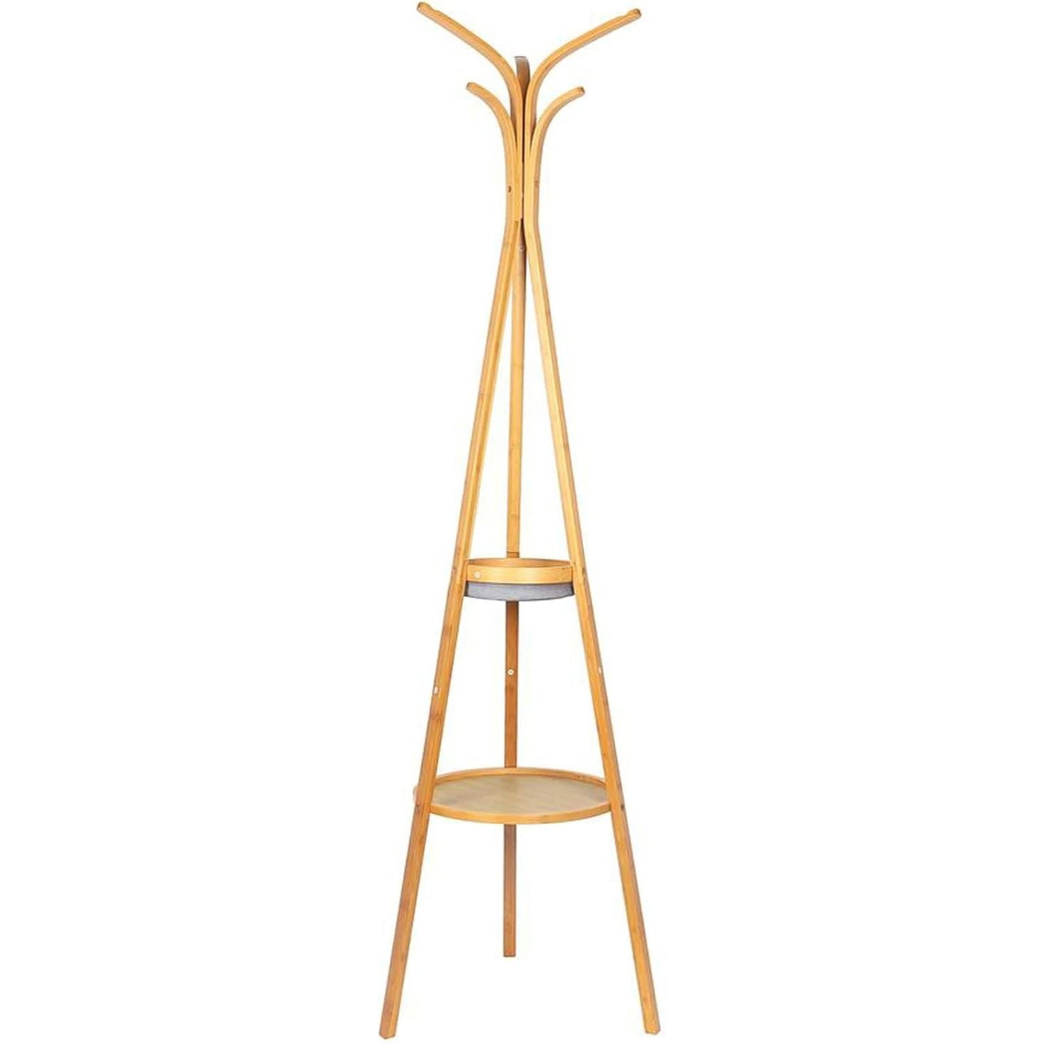 Sohogar - Perchero De Bambú Con Bandejas