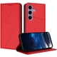 thumbnail image 1 of Funda Cartera Magnética para Samsung Galaxy S25 Protección Antichoque con Ranuras Rojo, 1 of 6