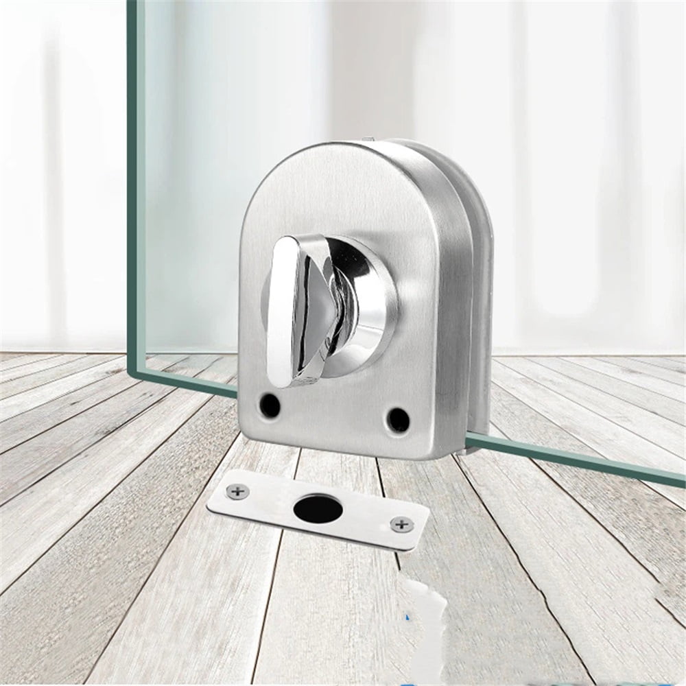 Xusx111 - Se Ajusta A Cerradura De Puerta De Vidrio Cerradura De Puerta De Vidrio De Acero Inoxidable Cerradura De Piso Cerradura De Piso De Perno Cerradura De Tierra Para Baño Puertas De Vidrio