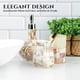 thumbnail image 3 of Dispensador de jabón de manos Milano para baño, dispensador de loción decorativo para encimera con acabado en hermosa madreperla, con bomba duradera para una decoración de baño elegante, 3 of 7