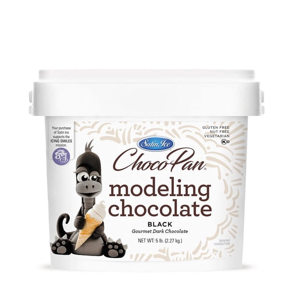 Chocolate para modelar negro ChocoPan de Satin Ice 2,27 kg