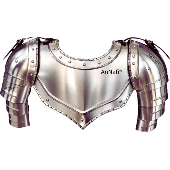 Conjunto de armadura AnNafi medieval gótica de acero para caballero LARP