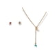 thumbnail image 1 of Set estrella tornasol en plata fina ley S925 enchapada en oro rosa 18kl pendientes acero, 1 of 3