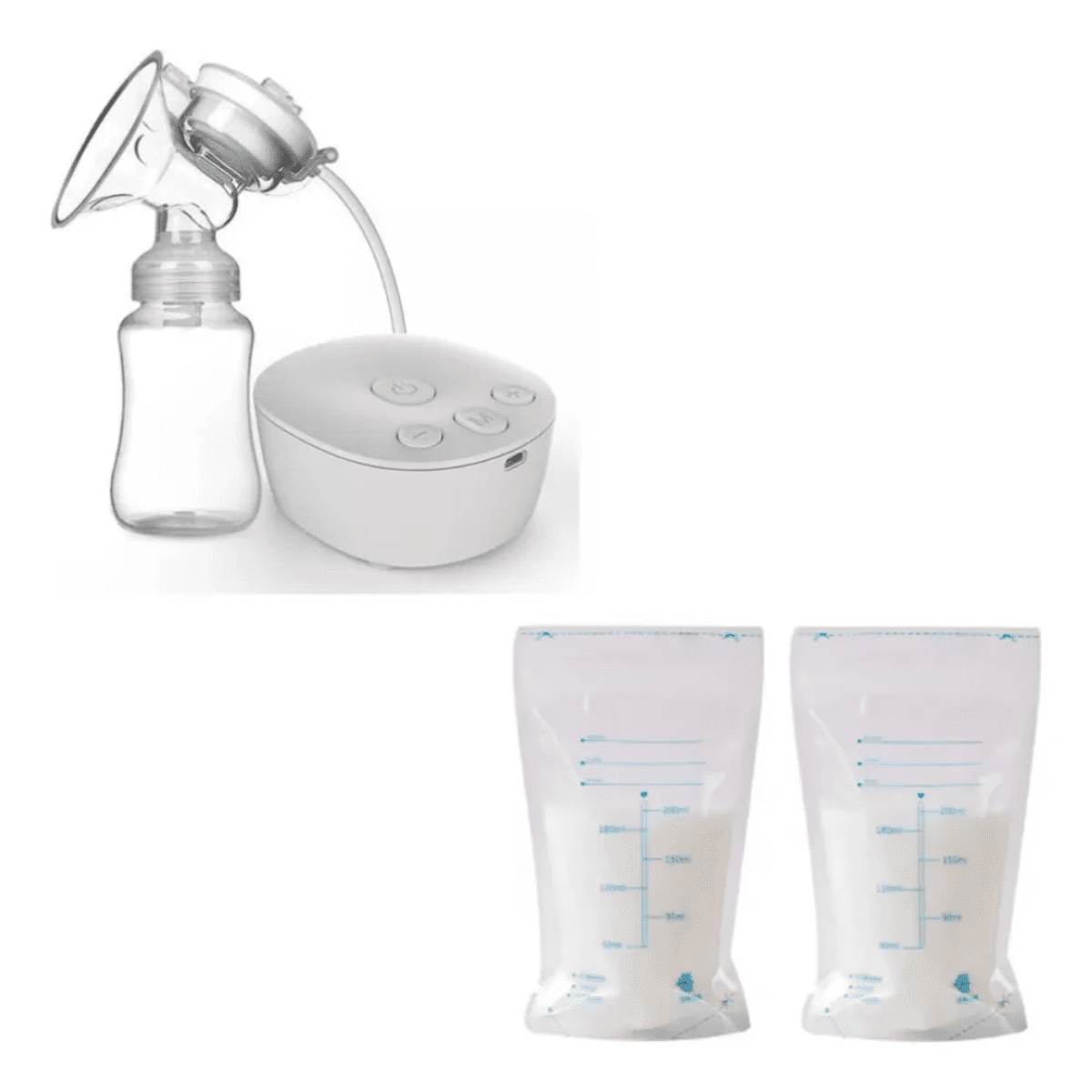 Genérico - Extractor Eléctrico Leche Materna Sacaleche + 30 Bolsas