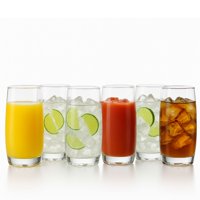 Cristar - Set 6 Vasos Altos Modelo Napoles 390Ml Jugos Tragos Bebida